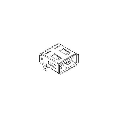 Molex Usb Connector, 4 Contact(S), Female, Right Angle, Solder Terminal, Locking, Receptacle 676430910